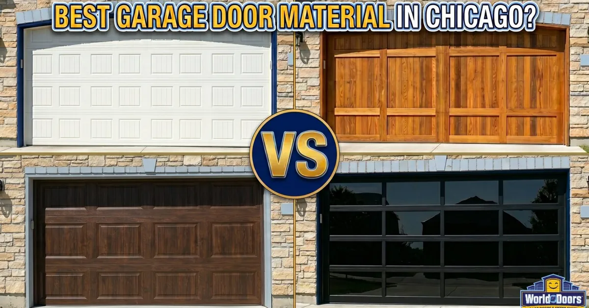 Best Garage Door Materials for Chicago Weather: Steel, Wood, Composite, or Glass?
