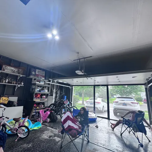 Lifestyle Screen install on a residential garage in Chicagoland