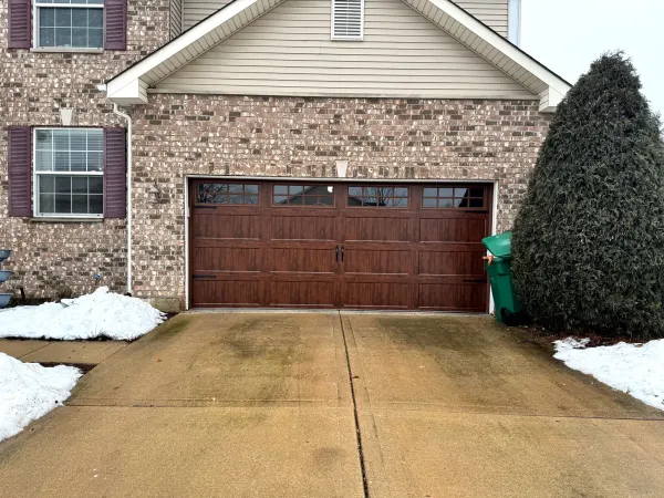 Completed garage door project