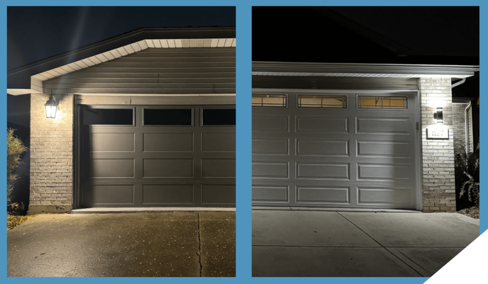 two residential garage doors