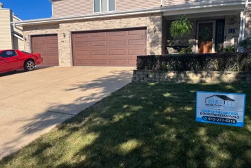 garage-door-with-a-sign-in-front-of-it