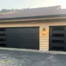 Modern garage door with sleek design.
